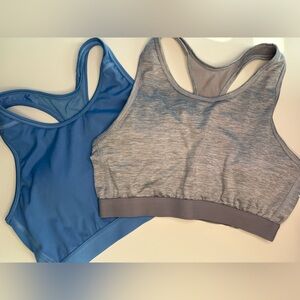 Papaya Active Sports Bra Lot | Medium | Blue & Gray | Lightweight Support